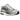 Nike P-6000 Metallic Silver sneakers set fra siden med skinnende sølvfarvede overlejringer, åndbar mesh-overdel og en klassisk hvid mellemsål