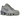 Nike Shox TL Wolf Grey Metallic Silver Blue sneakers i profilvisning med ikoniske stødabsorberende søjler og grå metallisk mesh-overdel