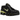 Nike Shox TL Black Dynamic Yellow Metallic Silver sneakers set fra siden med sort mesh-overdel, ikoniske Shox-søjler og gule detaljer.