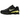 Nike Shox TL Black Dynamic Yellow Metallic Silver sneakers i vinklet profil med sort overdel, gule accenter og de karakteristiske stødabsorberende søjler.