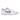 Nike SB Dunk Low Parra sneakers i sideprofil med flerfarvet grafisk mønster, hvid læderbase og lyserød swoosh på en hvid mellemsål
