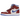 Air Jordan 1 High Zoom Air CMFT Team Red sneakers set fra siden med rød overdel, sort swoosh-logo og hvid sål med synlig tekstur