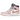Air Jordan 1 High Zoom Air CMFT Pink Glaze Cactus Flower sneakers set fra siden med rosa paneler, sort swoosh og hvid mellemsål i læder.