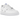 Nike Air Force 1 LX White sneakers i klassisk sidoprofil med ren hvid læderoverdel, matchende hvide snørebånd og solid hvid gummisål.