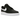 Nike Air Force 1 Low 07 Black White Pebbled Leather sneakers i en klassisk sideprofil med sort læderoverdel, hvidt swoosh og hvid sål.