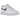 Nike Air Force 1 Low White Pink Glaze sneakers i vinklet profil med hvid læderoverdel og lyserødt swoosh-logo samt hvid mellemsål.