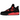 Air Jordan 4 Retro Red Thunder sneakers i profil, udført i sort nubuck med markante røde detaljer ved mellemsål, snørehuller og underlag.