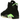 Air Jordan 6 Retro Electric Green sneakers i en vinklet profilvisning med sort nubuck-overdel, livlige neongrønne detaljer og gennemsigtig sål