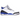 Air Jordan 3 Retro Racer Blue sneakers i sideprofil med hvid læderoverdel, elefantprint-detaljer og klare blå accenter ved snørebåndene.