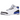 Air Jordan 3 Retro Racer Blue sneakers i vinklet visning med hvidt læder, Racer Blue detaljer, ikonisk elefantprint og synlig Air-enhed i sålen.