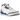 Air Jordan 3 Retro Wizards sneakers set fra siden med hvidt læder, blå detaljer og det klassiske elefant-print ved tå og hæl.