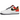Nike Air Force 1 Low Raygun sneakers i en vinklet visning, der viser den hvide overdel, orange og gule accenter samt den ikoniske Swoosh