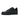 Nike Air Force 1 Low Supreme Black sneakers i en vinklet visning med sort læderoverdel, matchende sorte snørebånd og det ikoniske røde Supreme-logo.
