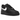 Nike Air Force 1 Low Supreme Black White sneakers i profil med sort læderoverdel, hvid sål, hvide snørebånd og lille rødt Supreme logo på hælen.