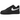 Nike Air Force 1 Low Supreme Black White sneakers set fra siden med sort læderoverdel, matchende sorte snørebånd og et rødt Supreme-logo ved hælen