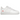 Nike Air Force 1 Low Supreme White sneakers set fra siden med hvidt læder, matchende snørebånd og et lille rødt Supreme box-logo på hælen.