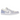 Air Jordan 1 Low Paris sneakers sideprofil med lysegrå ruskindsdetaljer, hvidt læder og broderet blå swoosh-logo på siden