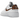 Nike Air Force 1 Low Pixel SE White Leopard sneakers set fra siden med hvidt læder og leopardmønstret Swoosh-logo på en tyk gummisål