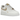 Nike Air Force 1 Low 07 Essential White Beige sneakers i sideprofil med hvid læderoverdel, beige swoosh og klassisk hvid gummisål