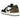 Air Jordan 1 Retro Low OG Mocha sneakers i en vinklet visning med brun nubuck hæl, sort swoosh og en hvid læderoverdel med sorte detaljer