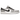 Air Jordan 1 Retro Low OG Barons sneakers set fra siden med hvid læderoverdel, grå nuancer og sort Swoosh på en klassisk gummisål