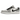 Air Jordan 1 Retro Low OG Barons sneakers i vinklet profil med hvidt læder, grå detaljer, sort swoosh og hvide snørebånd