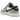 Air Jordan 1 Retro Low OG Barons sneakers i sideprofil med hvid læderoverdel, grå overlays, sort swoosh og hvid mellemsål med gummiydersål