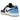 Air Jordan 1 Low OG Obsidian UNC sneakers i sideprofil med mørkeblå overdel, lyseblå detaljer og klassisk hvid mellemsål med gummiydersål.