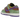 Nike Dunk Low Veneer sneakers set fra siden i brune, grønne og lilla ruskindspaneler med klassisk gummisål og hvide snørebånd.