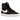 Nike Blazer Mid 77 Black White sneakers set fra siden med sort overdel i ruskind, hvidt swoosh-logo og klassisk gummisål.