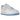 Nike Air Force 1 Low UV Reactive Swoosh sneakers i hvidt læder set fra siden med tydelig syning, hvid mellemsål og perforeret tåboks