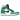 Air Jordan 1 Retro High Lucky Green sneakers i sideprofil med hvide læderpaneler, grønne detaljer og sort Nike Swoosh logo