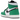 Air Jordan 1 Retro High Lucky Green sneakers i sideprofil med ikoniske grønne læderpaneler, sort Swoosh-detalje og hvid mellemsål.