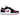 Air Jordan 1 Low Black Cactus Flower sneakers i vinklet profil med sort læderoverdel, lilla detaljer og hvid mellemsål