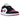 Air Jordan 1 Low Black Cactus Flower sneakers set fra siden i sort læder med lilla detaljer og hvid mellemsål