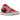 Air Jordan 1 Retro Low Light Iron Ore Siren Red sneakers i profil med grå læderdetaljer, ikonisk rødt swoosh og hvid mellemsål