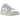 Air Jordan 1 Low Coconut Milk Neutral Grey sneakers set fra siden med hvidt læder, grå overlays, hvide snørebånd og beige ydersål