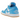 Air Jordan 1 Low White Gum Light Brown Dark Powder Blue sneakers set fra siden med hvid læderoverdel, lyseblå swoosh og klassisk gummisål.