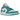 Air Jordan 1 Low Emerald sneakers set fra siden med hvidt læder, grønne overlejringer og sort Swoosh logo på en hvid mellemsål