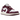 Air Jordan 1 Low Bordeaux sneakers i profil med hvid læderbase, bordeaux overlays, sort Swoosh-logo og hvid mellemsål med bordeaux ydersål