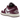 Air Jordan 1 Low Bordeaux sneakers i profilvisning med bordeaux læderoverdel, hvide paneler, hvid mellemsål og bordeaux ydersål