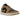 Air Jordan 1 Low Desert sneakers vist fra siden i beige og hvidt læderdesign med det klassiske røde logo og perforeret tåboks