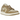 Air Jordan 1 Low Rattan Sail Desert sneakers i vinklet profil med beige læderoverdel, hvid mellemsål, hvide snørebånd og broderet Jumpman-logo.