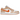 Air Jordan 1 Low Sunset Haze sneakers set fra siden med hvide og pastelorange læderpaneler, lyserødt swoosh og klassisk gummisål