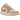 Air Jordan 1 Low Sunset Haze sneakers set fra siden i en hvid og orange farvekombination med ruskindspaneler, læderbase og sort Swoosh