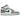 Air Jordan 1 Mid SE White Pine Green Smoke Grey sneakers i sideprofil med hvide læderpaneler, grå hæl og mørkegrønne Swoosh-detaljer