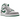 Air Jordan 1 Mid SE Grey Green sneakers i en klassisk sideprofil med grå og grønne læderpaneler, hvid mellemsål og grøn ydersål.