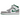 Air Jordan 1 Mid SE Grey Green sneakers sideprofil med grå og grønne læderpaneler, hvide snørebånd og et klassisk Jordan Wings-logo på anklen.