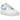Nike Air Force 1 Low 07 Next Nature Pale Ivory University Blue sneakers set fra siden med hvid læderoverdel og lyseblå swoosh detaljer