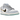 Nike SB Dunk Low Sean Cliver sneakers set fra siden med hvidt læder, blå ruskindsoverlays, guldswoosh og broderet hældetalje.